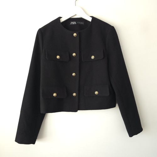 Zara black boucle - boucle, short