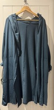 Teal Blue Lagenlook Hooded Jacket Loose Fit 16 18 20 22 Plus Size BNWT