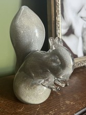 Wedgwood Grey Glass Squirrel