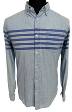 DIESEL Fifty Five Long Sleeved Blue Denim Style Cotton Designer Shirt Medium