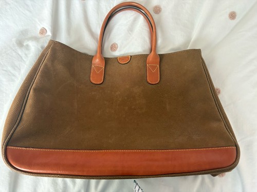 Bric tote bag with tan - bag,