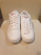 REEBOK WOMEN'S CLASSIC LEATHER TRAINERS WHITE RETRO UK Size 8 US 10.5 EU 42