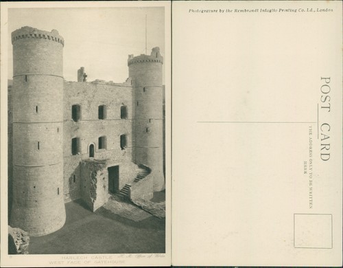 Harlech castle west - face, of