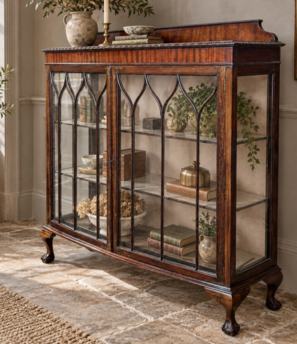 Antique mahogany display - antique,