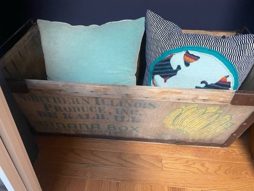 Vintage wooden banana - wooden, crate