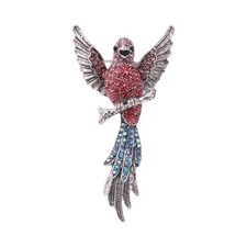 Vintage Hawks Brooch Colorful