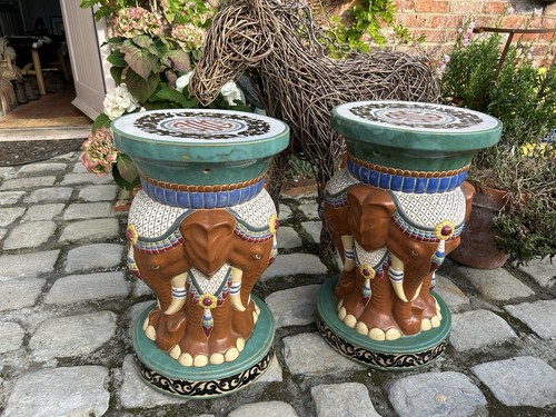 Large pair vintage ceramic - pair,