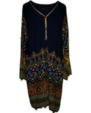 Ladies Asian Pakistani Kurta /Tunic/Shirt Beautiful Embroidered Size L