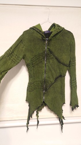 Green pixie hoodie - green,