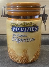 Rare Mcvities Ceramic Digestive Biscuit Storage Jar In Original Box