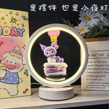 Kuromi Pochacco My Melody Night Light Table Bedside Round Lamp Model Figure Toys