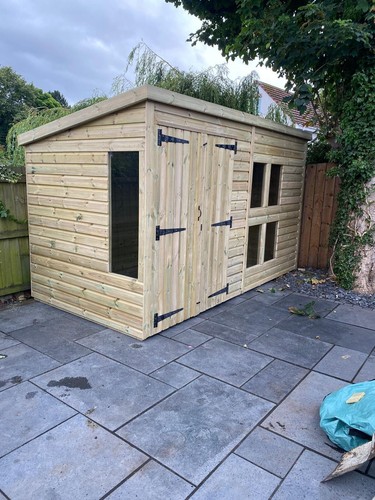 12x6 pent garden shed workshop - 12x6,