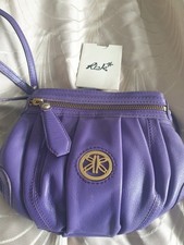Ri2K Women's Crossbody Handbag Genuine Leather, Purple, Zipped