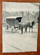 Horse Drawn ICE WAGON & Worker