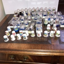 - Collection of 68 assorted thimbles