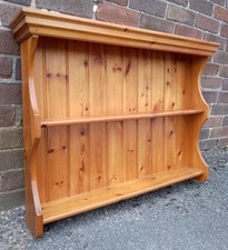 Vintage Solid Pine Plate Rack