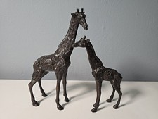 Vintage Bronze Giraffes Set of
