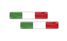 Car Emblem Italian Flag Badge Set for Fiat Alfa Romeo Lancia Ferrari 85MM