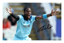 Jofra Archer Signed A4 Photo
