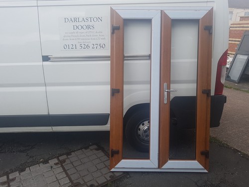 Upvc french doors golden oak - upvc,