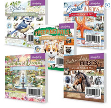 HUNKYDORY  SQUARE SAMPLE  TOPPERS & SENTIMENTS FOR CARDS & CRAFT 6 THEMES