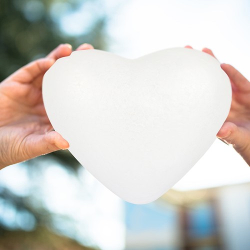 Foam heart polystyrene - ,