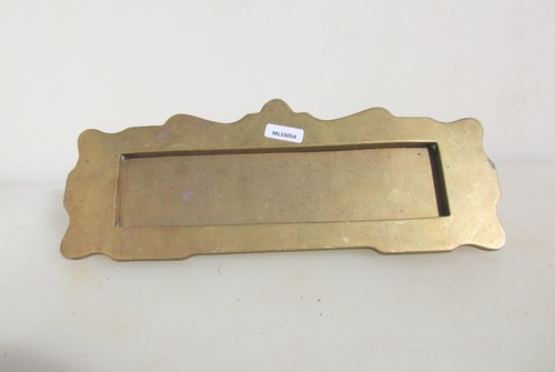 Large antique brass letterbox - brass,