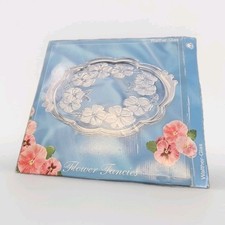 Walther-glas Flower Fancies Plate Clear Glass Wedding Cake Stand In Box Vintage 