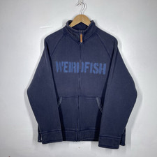 Weird Fish Jacket Mens M Blue