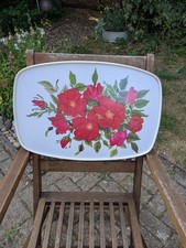 Vintage MCM Hostess Tray Peace Rose C1950s Serving Tray Melamine
