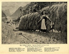 Hans Dahl with poem by Asta