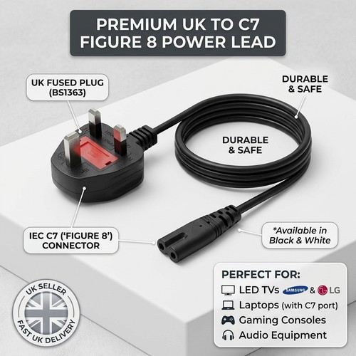 Figure power cable plug - cable, uk