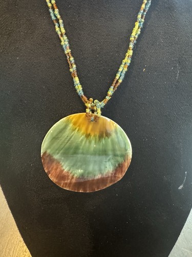 Handcrafted shell pendant - shell,