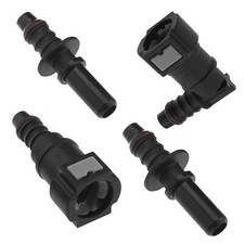 2x Fuel Pipe Connector Straight/Elbow Female Fuel Line Connector Car Fittings