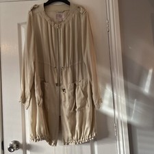 BNWOT Ladies H&M Garden Collection Loose Coat/Jacket Beige/Cream Size US 44