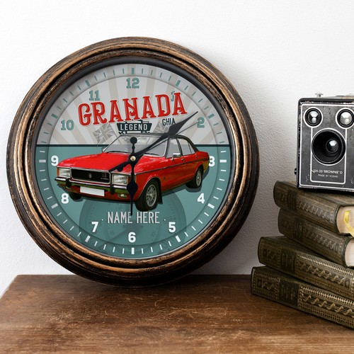 Personalised car clock ford - clock,