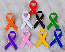 UK Cancer Awareness Ribbon Pin Badge