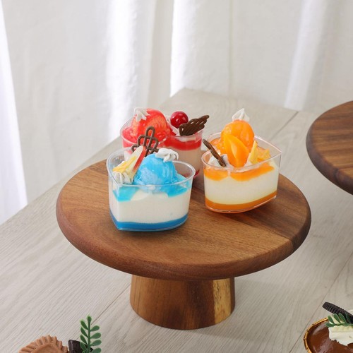 Wood cake stand - cake,