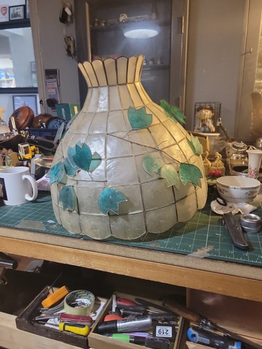 Vintage capital shell lamp - vintage,