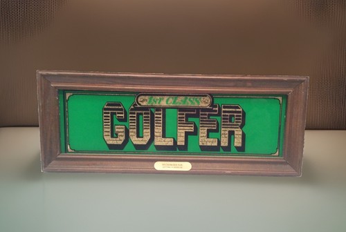 1st class golfer - golfer, 14.75x5.5”