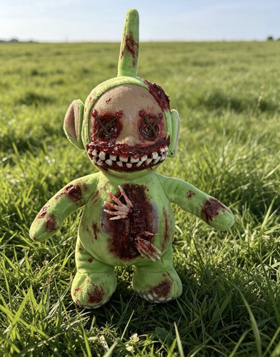 Ooak green teletubbies dipsy - teletubbies,