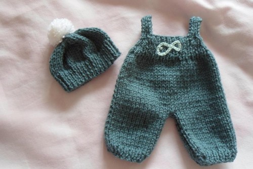Hand knitted teddy bear - knitted,
