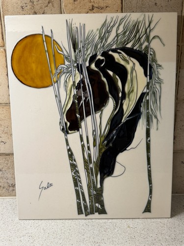 Large hand painted - large, ceramic