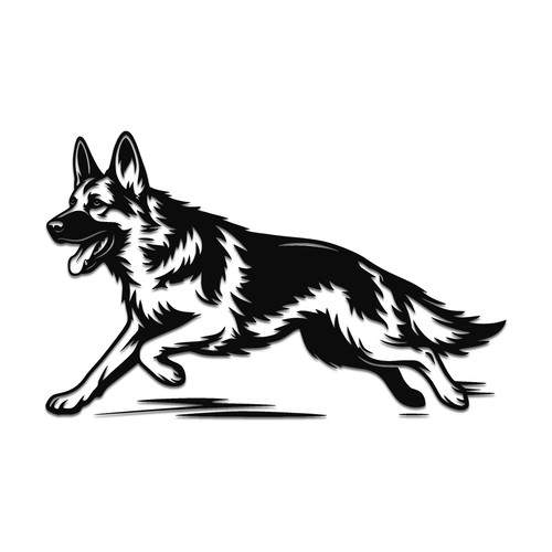 German shepherd dog sticker - german,