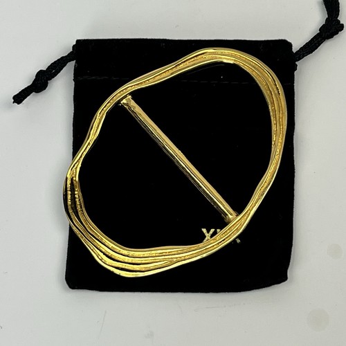 Surrealist buckle style gold - buckle,