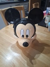 LARGE DISNEY MICKEY MOUSE CERAMIC CHINA COOKIE BISCUIT SWEET JAR