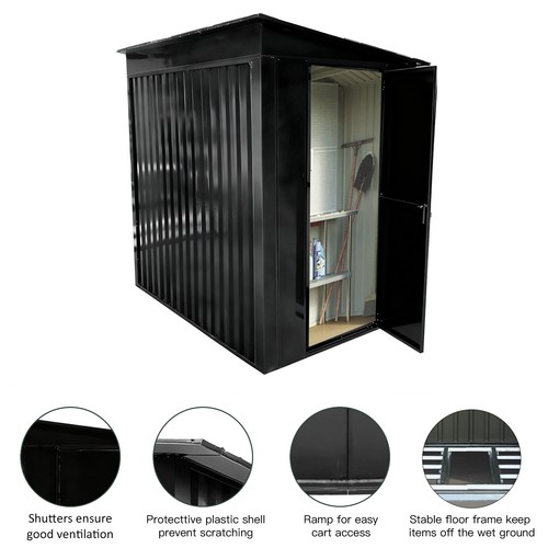 Metal shed 6x4ft outdoor - metal,