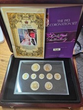 1953 Queen Elizabeth II Coronation 9 Coin Set Gold Plated Ltd Ed No.546