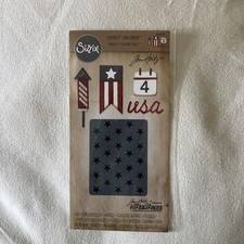 Tim Holtz Americana Dies/Embossing Folder Sidekick Side Order Sizzix 662712 New