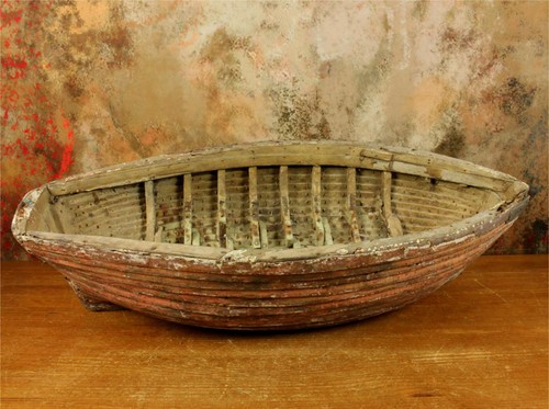 Antique scratch built boat - built,